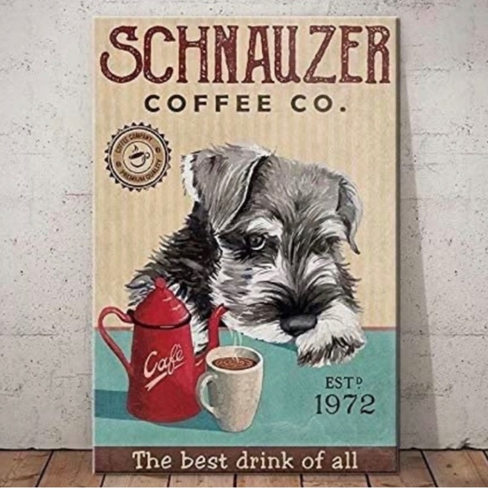 Schnauzer Metal Tin Sign